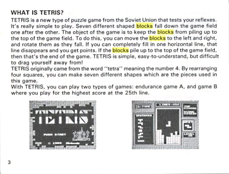 Tetris Board Game Milton Bradley Nintendo Elorg 1989