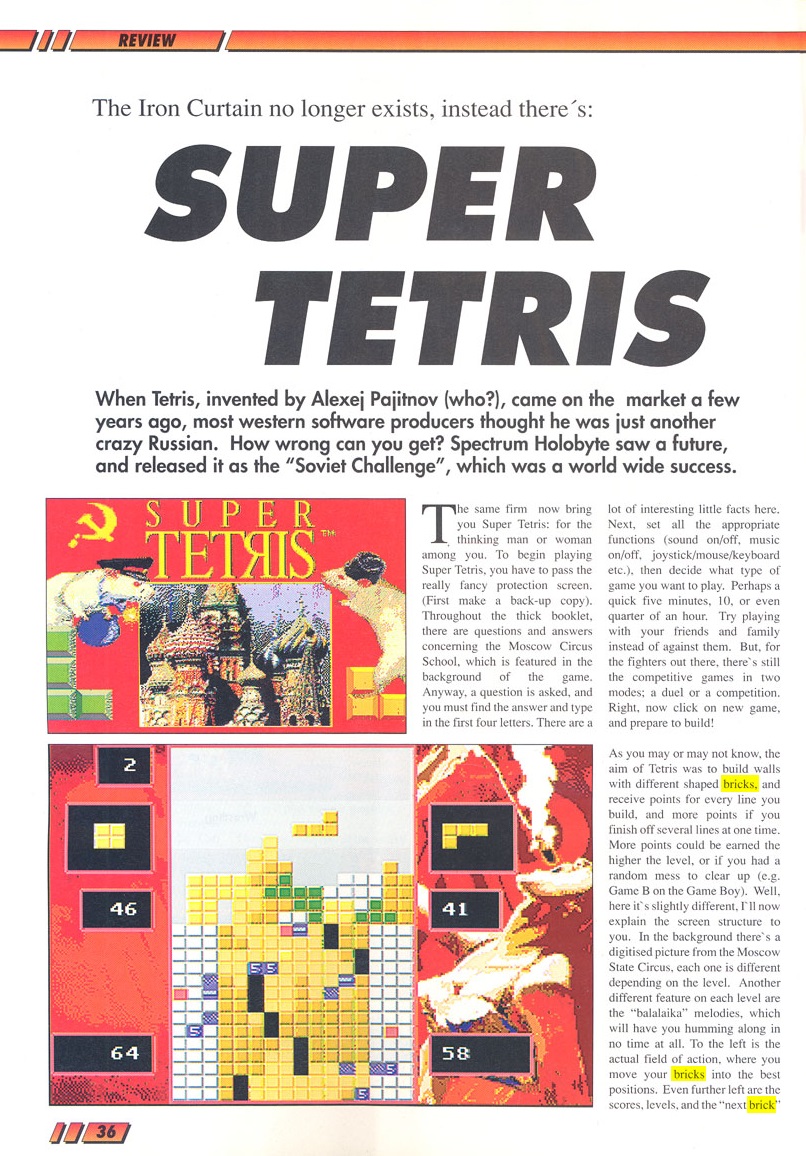 Damo Spendel (Amiga Mania magazine) [Oct. 1992] p36